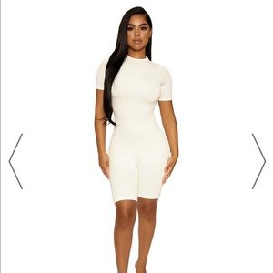 Naked Wardrobe white short Jumpsuit brand new with tags